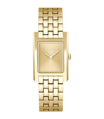 Montre BOSS BLACK LUCY Femme 1502744 Analogue Cadran MINERAL Or jaune Bracelet Acier Or jaune Boucle déployante Etanchéité 3BAR