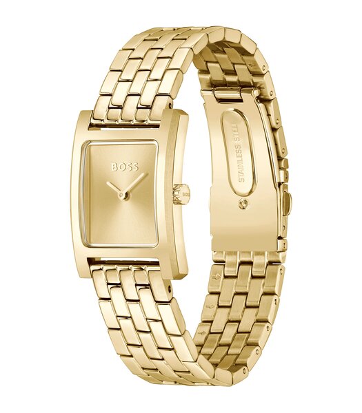 Montre BOSS BLACK LUCY Femme 1502744 Analogue Cadran MINERAL Or jaune Bracelet Acier Or jaune Boucle déployante Etanchéité 3BAR