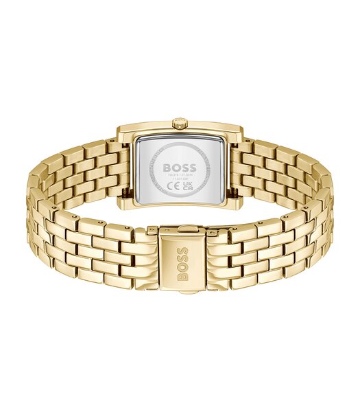 Montre BOSS BLACK LUCY Femme 1502744 Analogue Cadran MINERAL Or jaune Bracelet Acier Or jaune Boucle déployante Etanchéité 3BAR