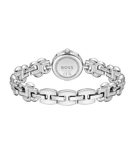 Montre BOSS BLACK DOUBLE B DRESSY Femme 1502793 Analogue Cadran MINERAL Argenté Bracelet Acier inoxydable Acier Etanchéité 3BAR