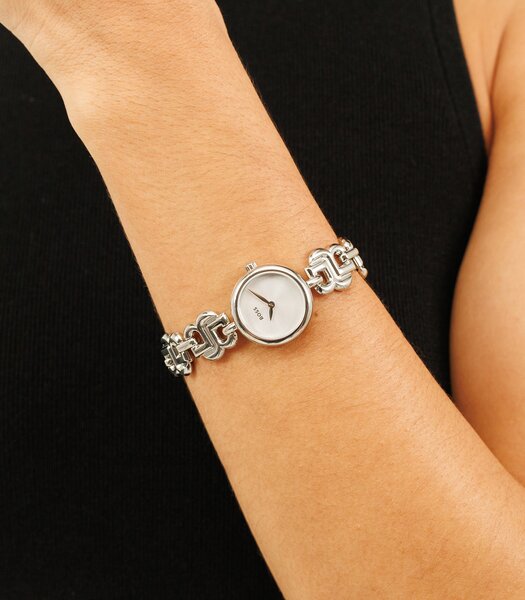 Montre BOSS BLACK DOUBLE B DRESSY Femme 1502793 Analogue Cadran MINERAL Argenté Bracelet Acier inoxydable Acier Etanchéité 3BAR