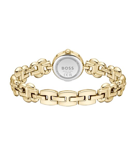 Montre BOSS BLACK DOUBLE B DRESSY Femme 1502794 Analogue Cadran MINERAL Or jaune Bracelet Acier Or jaune Etanchéité 3BAR