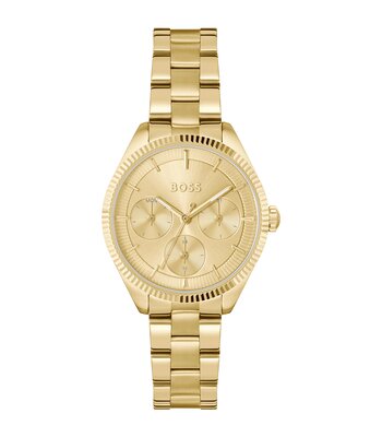 Montre BOSS BLACK SAGE SPORT Femme 1502803 Analogue Cadran MINERAL Or jaune Bracelet Acier Or jaune Etanchéité 3BAR