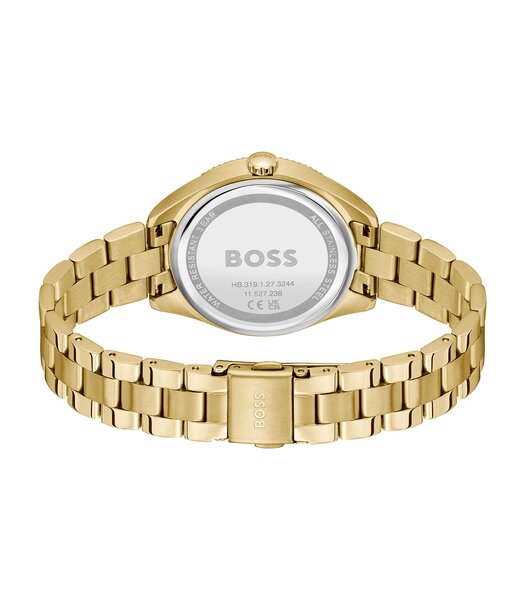 Montre BOSS BLACK SAGE SPORT Femme 1502803 Analogue Cadran MINERAL Or jaune Bracelet Acier Or jaune Etanchéité 3BAR