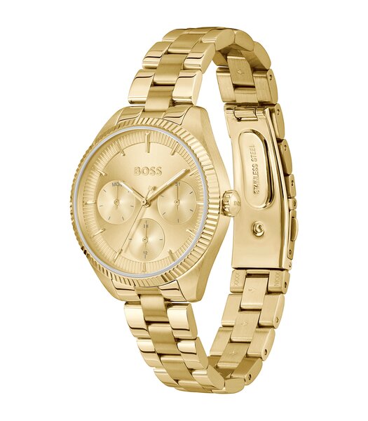 Montre BOSS BLACK SAGE SPORT Femme 1502803 Analogue Cadran MINERAL Or jaune Bracelet Acier Or jaune Etanchéité 3BAR