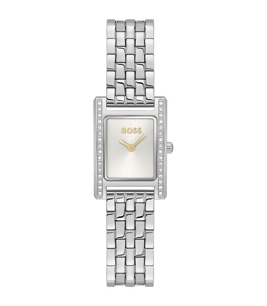 Montre BOSS BLACK LUCY PRECIOUS Femme 1502816 Analogue Cadran MINERAL Argenté Bracelet Acier inoxydable Acier Etanchéité 3BAR