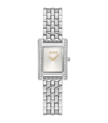 Montre BOSS BLACK LUCY PRECIOUS Femme 1502816 Analogue Cadran MINERAL Argenté Bracelet Acier inoxydable Acier Etanchéité 3BAR