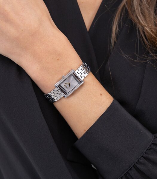 Montre BOSS BLACK LUCY PRECIOUS Femme 1502816 Analogue Cadran MINERAL Argenté Bracelet Acier inoxydable Acier Etanchéité 3BAR