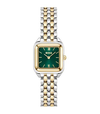 Montre BOSS BLACK MAE PETITE Femme 1502822 Analogue Cadran MINERAL Vert Bracelet Acier inoxydable Acier / or jaune Etanchéité 3BAR