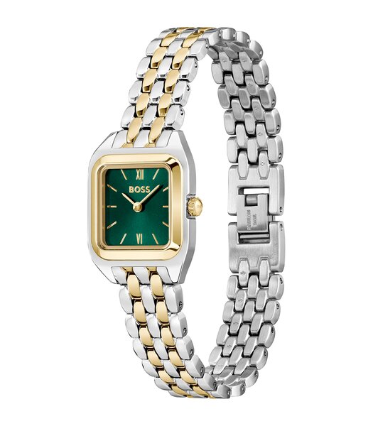 Montre BOSS BLACK MAE PETITE Femme 1502822 Analogue Cadran MINERAL Vert Bracelet Acier inoxydable Acier / or jaune Etanchéité 3BAR