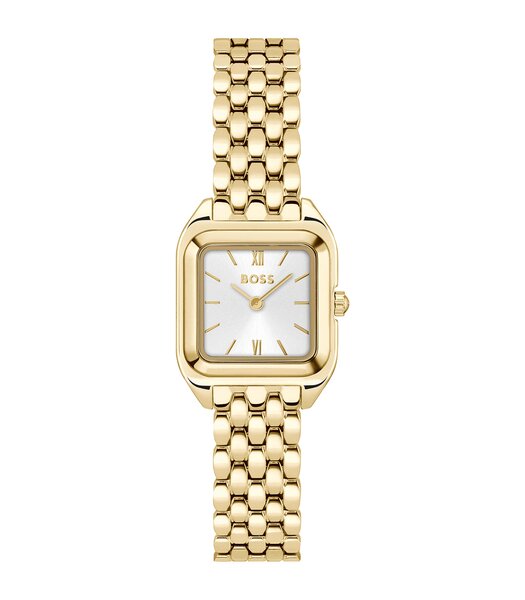 Montre BOSS BLACK MAE PETITE Femme 1502823 Analogue Cadran MINERAL Argenté Bracelet Acier Or jaune Etanchéité 3BAR