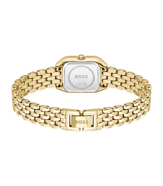 Montre BOSS BLACK MAE PETITE Femme 1502823 Analogue Cadran MINERAL Argenté Bracelet Acier Or jaune Etanchéité 3BAR