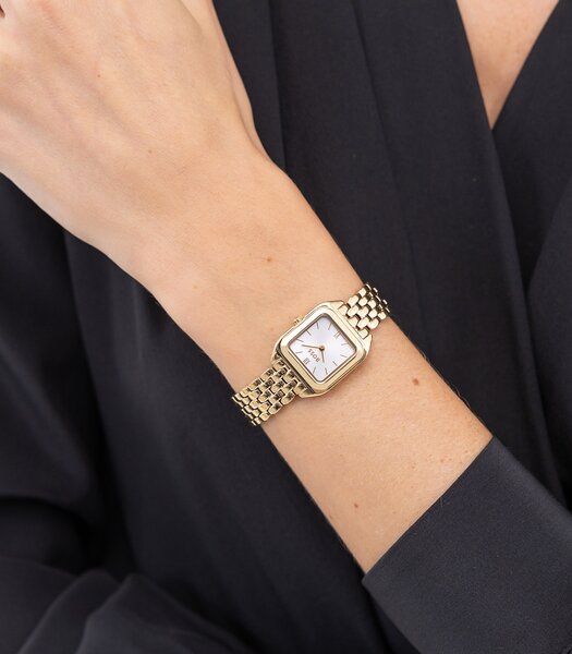 Montre BOSS BLACK MAE PETITE Femme 1502823 Analogue Cadran MINERAL Argenté Bracelet Acier Or jaune Etanchéité 3BAR