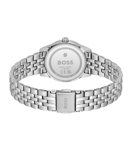 Montre BOSS BLACK GRACEFUL MINA Femme 1502840 Analogue Cadran MINERAL Argenté Bracelet Acier inoxydable Acier Etanchéité 3BAR