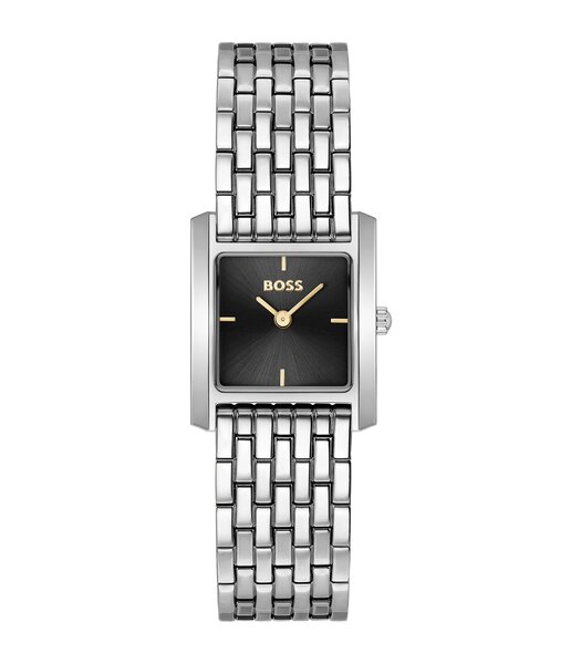 Montre BOSS BLACK LUCY SCALA Femme 1502844 Analogue Cadran MINERAL Noir Bracelet Acier inoxydable Acier Etanchéité 3BAR