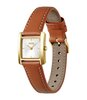 Montre BOSS BLACK LUCY SCALA Femme 1502846 Analogue Cadran MINERAL Blanc Bracelet Cuir Brun Etanchéité 3BAR