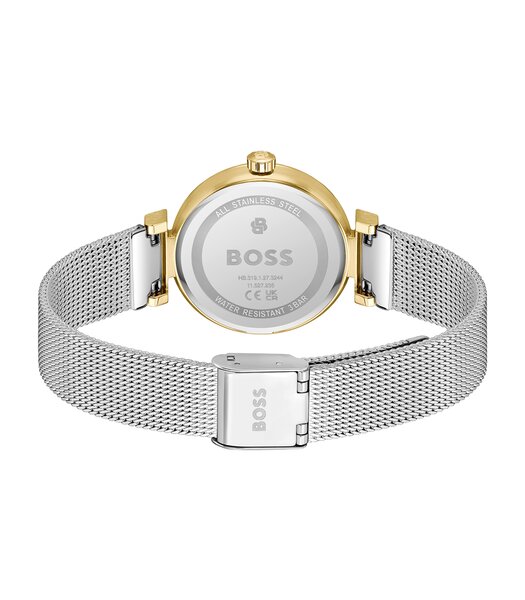 Montre BOSS BLACK ROSEHILL Femme 1502853 Analogue Cadran MINERAL Argenté Bracelet Acier inoxydable Acier Etanchéité 3BAR