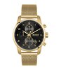 Montre BOSS BLACK SKYMASTER Homme 1513838 Analogique Cadran Minéral Noir Bracelet Milanais Doré Clip / clasp Etanchéité 5 ATM