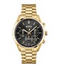 Montre BOSS BLACK CHAMPION Homme 1513848 Analogique Cadran Minéral Noir Bracelet Acier inoxydable Doré Boucle déployante Etanchéité 10 ATM