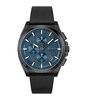 Montre BOSS BLACK GRANDMASTER Homme 1513883 Analogique Cadran Minéral Bleu Bracelet Cuir Noir Boucle ardillon Etanchéité 5 BAR