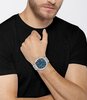 Montre BOSS BLACK GRANDMASTER Homme 1513884 Analogique Cadran Minéral Bleu Bracelet Acier inoxydable Argenté Boucle déployante Etanchéité 5 BAR