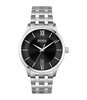 Montre BOSS BLACK ELITE Homme 1513896 Analogique Cadran Minéral Noir Bracelet Acier inoxydable Argenté Boucle déployante Etanchéité 5 BAR