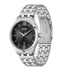 Montre BOSS BLACK ELITE Homme 1513896 Analogique Cadran Minéral Noir Bracelet Acier inoxydable Argenté Boucle déployante Etanchéité 5 BAR