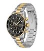Horloge BOSS BLACK ADMIRAL Heren 1513908 Analoog Behuizing Mineraal Zwart Bracelette Roestvrij staal Staal / geelgoudkleurig Boucle déployante Etanché