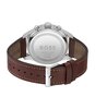 Montre BOSS BLACK VIEW Homme 1513988 Analogue Cadran MINERAL Rouge Bracelet Cuir Brun Boucle ardillon Etanchéité 5BAR