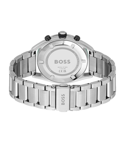 Montre BOSS BLACK CENTER COURT Homme 1514023 Analogue Cadran MINERAL Noir Bracelet Acier inoxydable Acier Boucle déployante Etanchéité 10BAR