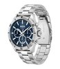 Montre BOSS BLACK TROPER Homme 1514069 Analogue Cadran MINERAL Bleu Bracelet Acier inoxydable Acier Boucle déployante Etanchéité 5BAR
