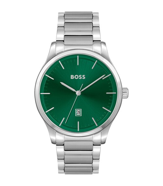 Montre BOSS BLACK REASON Homme 1514084 Analogique Cadran Minéral Bleu Bracelet Acier inoxydable Bleu Boucle déployante Etanchéité 5 BAR