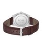 Montre BOSS BLACK PRINCIPLE Homme 1514114 Analogue Cadran MINERAL Argenté Bracelet Cuir Brun Boucle déployante Etanchéité 3BAR