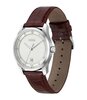 Montre BOSS BLACK PRINCIPLE Homme 1514114 Analogue Cadran MINERAL Argenté Bracelet Cuir Brun Boucle déployante Etanchéité 3BAR