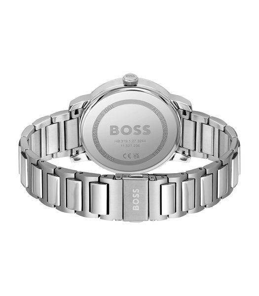 Montre BOSS BLACK DEAN Homme 1514132 Analogue Cadran MINERAL Bleu Bracelet Acier inoxydable Acier Boucle déployante Etanchéité 5BAR