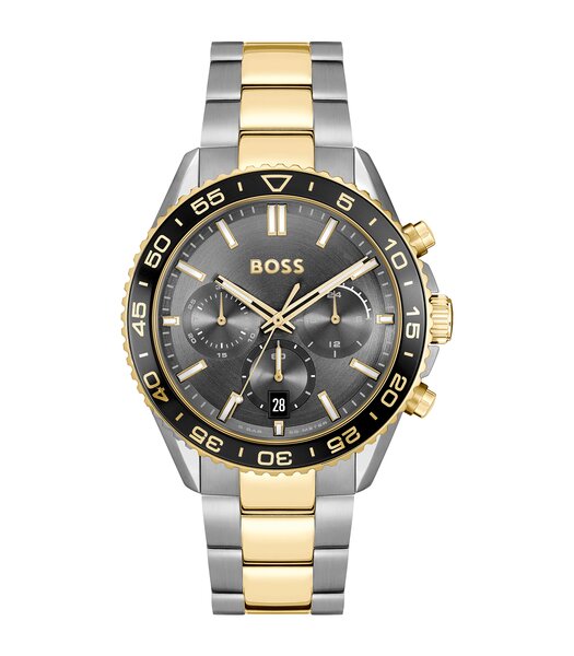 Montre BOSS BLACK RUNNER Homme 1514144 Analogique Cadran Minéral Bleu Bracelet Acier inoxydable Bleu Boucle déployante Etanchéité 5 BAR