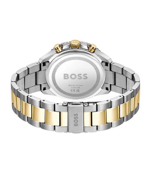 Montre BOSS BLACK RUNNER Homme 1514144 Analogique Cadran Minéral Bleu Bracelet Acier inoxydable Bleu Boucle déployante Etanchéité 5 BAR
