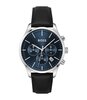 Horloge BOSS BLACK AVERY Heren 1514156 Analoog Behuizing MINERAAL Blauw Bracelette Leer Zwart Boucle déployante Etanchéiteiten 5BAR