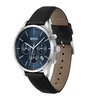 Horloge BOSS BLACK AVERY Heren 1514156 Analoog Behuizing MINERAAL Blauw Bracelette Leer Zwart Boucle déployante Etanchéiteiten 5BAR