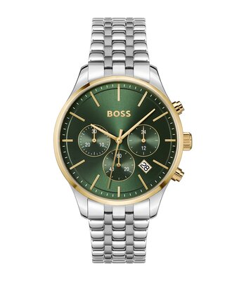 Montre BOSS BLACK AVERY Homme 1514159 Analogue Cadran MINERAL Vert Bracelet Acier inoxydable Acier Boucle déployante Etanchéité 5BAR