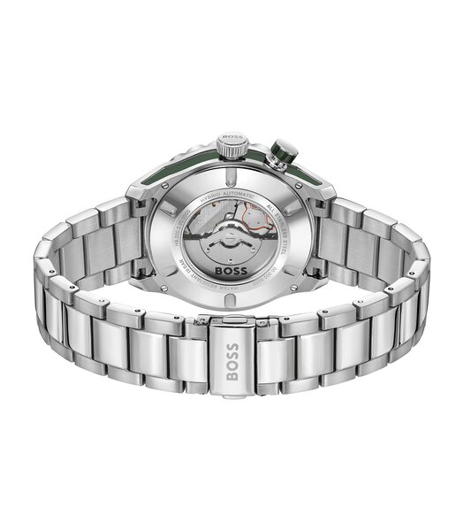 Montre BOSS BLACK BOSSMATIC Homme 1514178 Analogue Cadran MINERAL Vert Bracelet Acier inoxydable Acier Etanchéité 10BAR