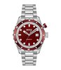 Montre BOSS BLACK BOSSMATIC Homme 1514179 Analogue Cadran MINERAL Rouge Bracelet Acier inoxydable Acier Etanchéité 10BAR