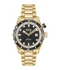 Montre BOSS BLACK BOSSMATIC Homme 1514180 Analogue Cadran MINERAL Noir Bracelet Acier Or jaune Etanchéité 10BAR