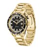 Montre BOSS BLACK BOSSMATIC Homme 1514180 Analogue Cadran MINERAL Noir Bracelet Acier Or jaune Etanchéité 10BAR