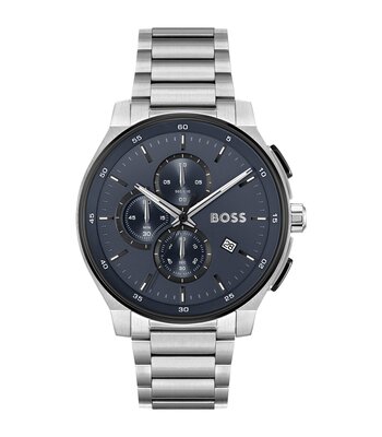Montre BOSS BLACK PEAK 2.0 Homme 1514189 Analogue Cadran MINERAL Bleu Bracelet Acier inoxydable Acier Etanchéité 5BAR