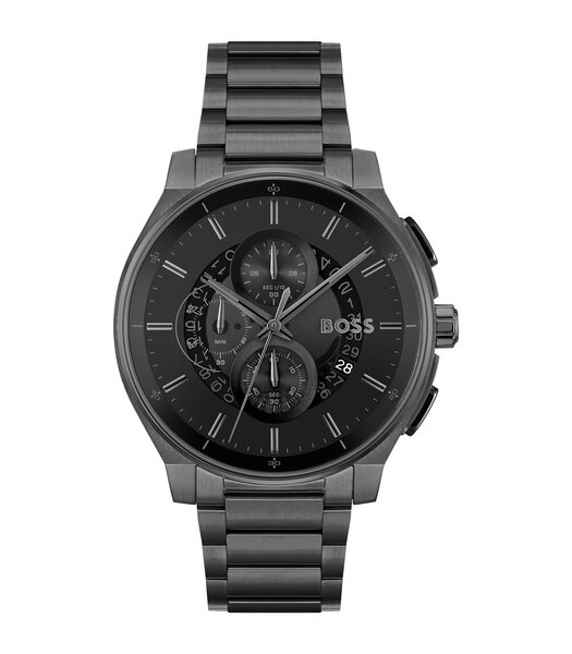 Montre BOSS BLACK PEAK 2.0 Homme 1514192 Analogue Cadran MINERAL Noir Bracelet Acier Noir Etanchéité 5BAR