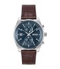 Montre BOSS BLACK SKYTRAVELLER Homme 1514194 Analogue Cadran MINERAL Bleu Bracelet Cuir Brun Etanchéité 5BAR
