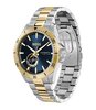 Montre BOSS BLACK TROPER AUTOMATIC Homme 1514201 Analogue Cadran MINERAL Bleu Bracelet Acier inoxydable Acier / or jaune Etanchéité 10BAR