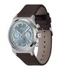 Montre BOSS BLACK CANDOR CHRONO Homme 1514219 Analogue Cadran MINERAL Bleu Bracelet Cuir Brun Etanchéité 5BAR
