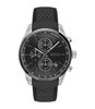 Montre BOSS BLACK GRAND PRIX 44 Homme 1514224 Analogue Cadran MINERAL Noir Bracelet Cuir Noir Etanchéité 5BAR